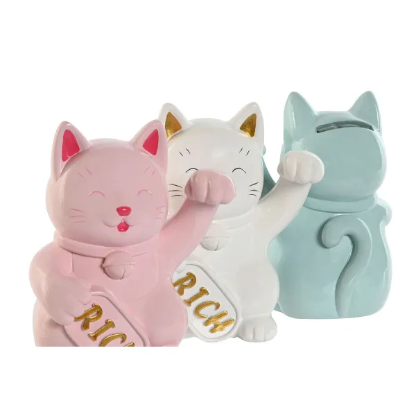 Rahalipas Home ESPRIT Hartsi Kissa 12 x 9,5 x 16 cm (3 osaa)