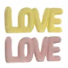 Dekoratīvās figūriņas Home ESPRIT LOVE Dzeltens Rozā Bērnu 24 X 2,5 X 10 cm (2 gb.)