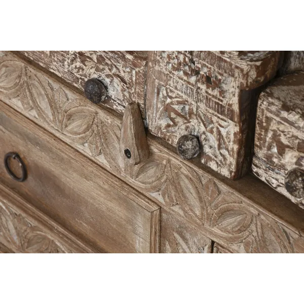 Spintelė Home ESPRIT Natūralus tikmedis 122 X 51 X 216 cm