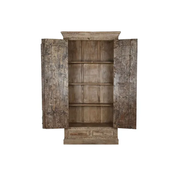 Kaappi Home ESPRIT Luonnollinen tiikki 122 X 51 X 216 cm