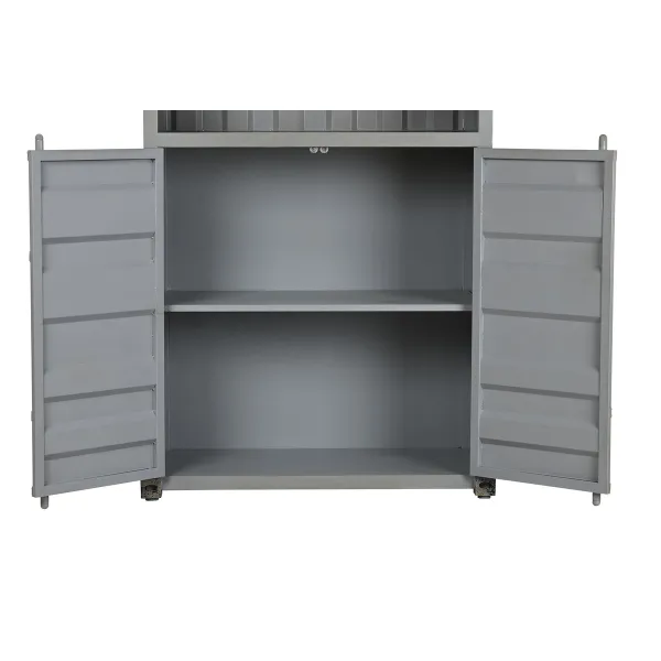 Plaukti Home ESPRIT Pelēks Debesu zils Metāls Koks MDF 87 x 44 x 168,5 cm