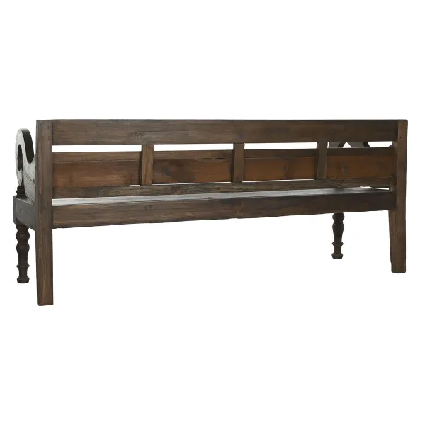 Скамья Home ESPRIT Темно-коричневый древесина тика 196 x 68 x 82 cm