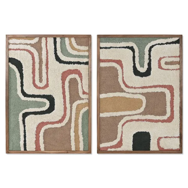 Картина Home ESPRIT Хлопок древесина акации 75 x 3 x 105 cm