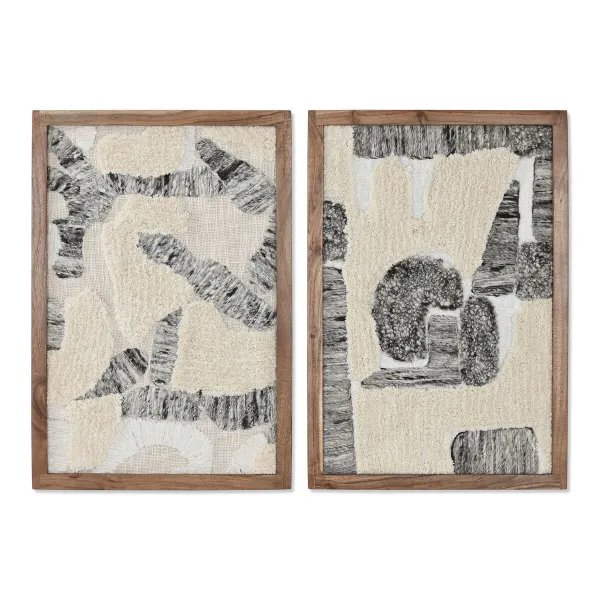 Картина Home ESPRIT Хлопок древесина акации 43 x 3 x 63 cm