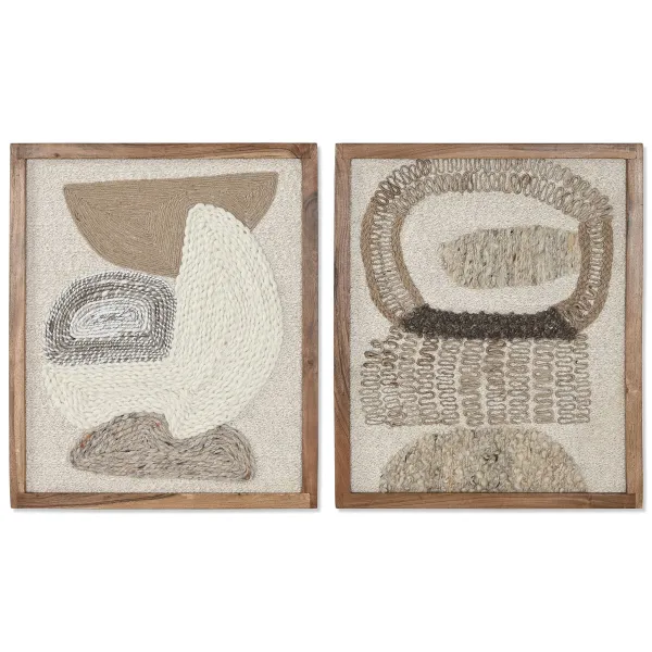 Картина Home ESPRIT Хлопок древесина акации 50 x 3 x 60 cm