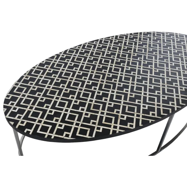 Кофейный столик Home ESPRIT Чёрный Слоновая кость 150 x 80 x 40 cm
