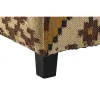Footrest Home ESPRIT Beige Mustard 80 x 80 x 44 cm