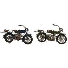 Dekoratīvās figūriņas Home ESPRIT Zils Zaļš Motocikls Vintage 31 x 8 x 16 cm (2 gb.)