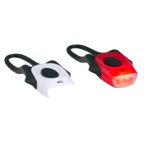 Dunlop - Set of Silicone Bicycle Lights Front and Rear LED
