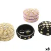 Dėžutė Home ESPRIT Geltona Mėlyna Oranžinė Rožinė Aliuminis 7,5 x 7,5 x 5 cm (8 vnt.)