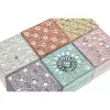 Jewelry box Home ESPRIT Multicolour Pink Lilac Mango wood 10 X 10 X 6,6 cm (2 Pieces) (6 Units)