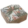 Шкатулка Home ESPRIT Зеленый Оранжевый Древесина манго 18 x 18 x 9 cm (2 Предметы)