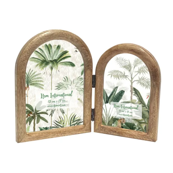 Photo frame Home ESPRIT Natural Crystal Mango wood Tropical (2 Units)
