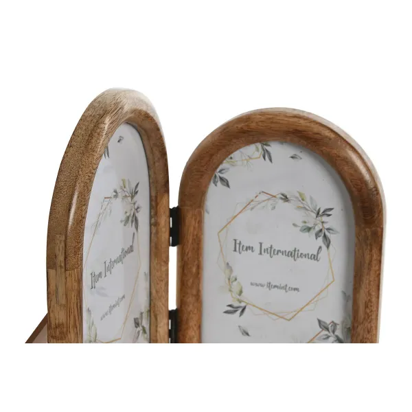 Photo frame Home ESPRIT Natural Crystal Mango wood Tropical (2 Units)