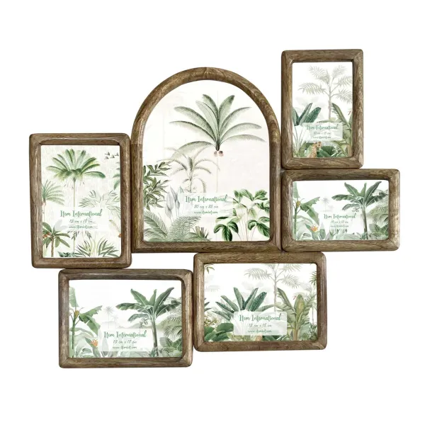 Photo frame Home ESPRIT Natural Crystal Mango wood Tropical
