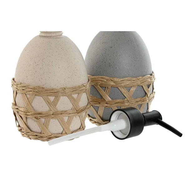 Ziepju dozators Home ESPRIT Pelēks Krēmkrāsa Dolomite (2 gb.)