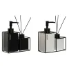 Набор для ванной Home ESPRIT Белый Чёрный Металл Dolomite 14,5 x 8 x 17 cm 2 Предметы (2 штук)