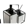 Набор для ванной Home ESPRIT Белый Чёрный Металл Dolomite 14,5 x 8 x 17 cm 2 Предметы (2 штук)