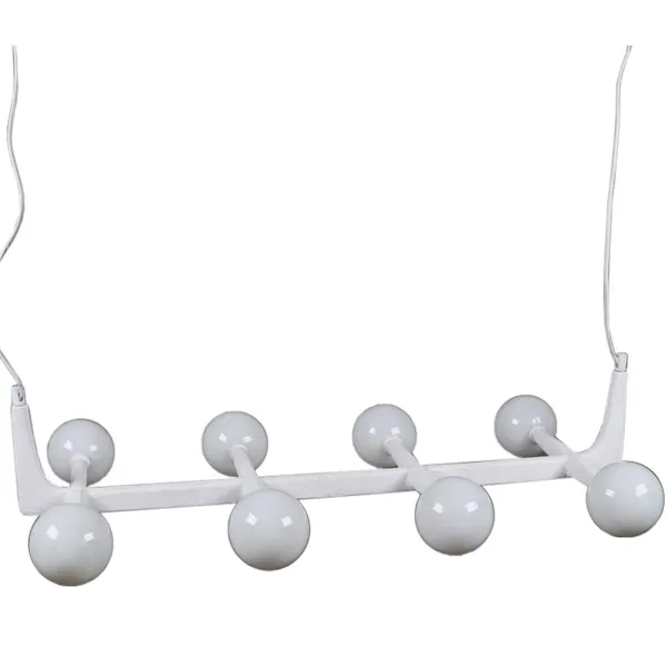 Kattolamppu Home ESPRIT Valkoinen Metalli Kristalli 110 x 45 x 23 cm