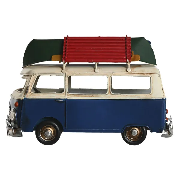 Decorative Figure Home ESPRIT Blue Red Navy Blue 28 x 13,5 x 17,5 cm (3 Units)