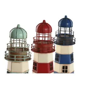 Dekoratīvās figūriņas Home ESPRIT Zils Sarkans Krēmkrāsa Debesu zils 13 x 13 x 32 cm (3 gb.)
