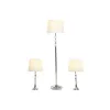 Lubinis šviestuvas Home ESPRIT Balta Sidabras 50 W 220 V 35 x 35 x 150 cm (3 Dalys)