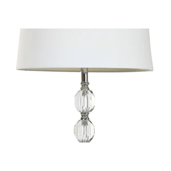 Lattialamppu Home ESPRIT Valkoinen Hopeinen 50 W 220 V 35 x 35 x 150 cm (3 Kappaletta)
