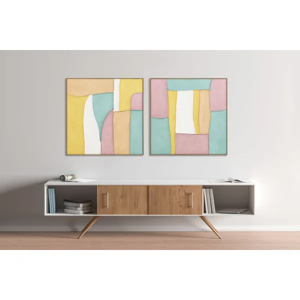 Drobė Home ESPRIT polistirenas Drobė 102 x 4,5 x 102 cm