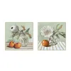 Drobė Home ESPRIT Geltona Balta Raudona Žalia Cottage 83 x 4,5 x 83 cm (2 vnt.)