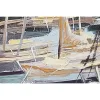 Canvas Home ESPRIT Zils Zaļš Pelēks Rozā Burukuģi Vidusjūra (2 gb.)