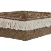 Набор корзин Home ESPRIT Натуральное волокно Boho Изношенный 26 x 26 x 10 cm