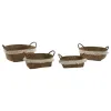 Набор корзин Home ESPRIT Натуральное волокно Boho Изношенный 33 x 25 x 15 cm