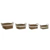 Набор корзин Home ESPRIT Натуральное волокно Boho Изношенный 33 x 25 x 15 cm