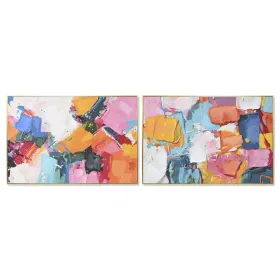 Drobė Home ESPRIT Abstraktus Miesto 122,5 x 3,5 x 82,5 cm (2 vnt.)