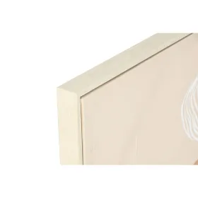 Полотно Home ESPRIT Белый Бежевый Платье Скандинавский 82,5 x 3,5 x 82,5 cm (2 штук)