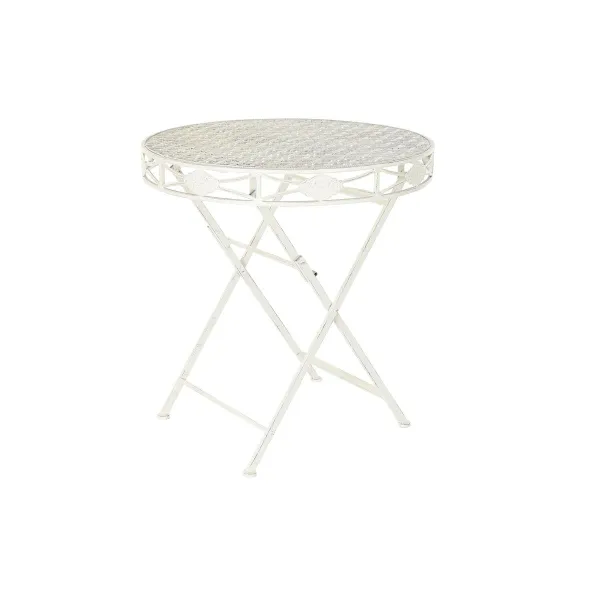 Pusdienu galds Home ESPRIT Balts Metāls 70 x 70 x 73 cm
