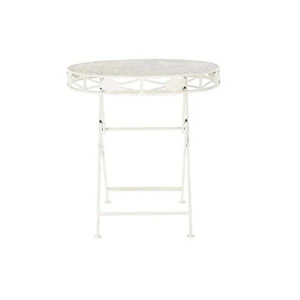 Обеденный стол Home ESPRIT Белый Металл 70 x 70 x 73 cm