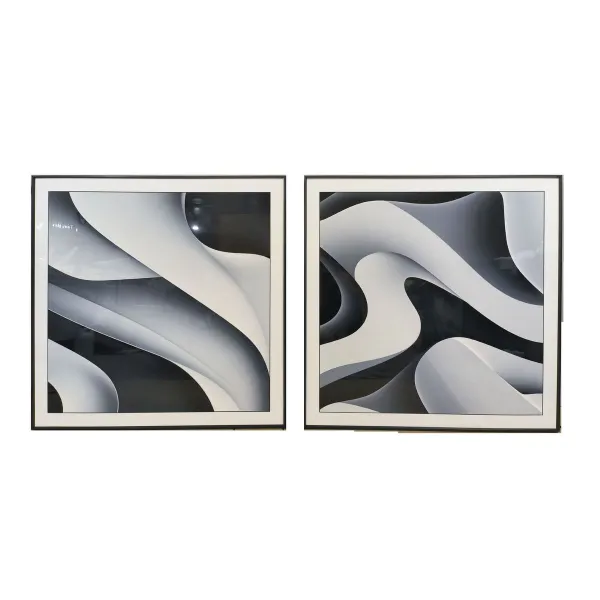 Paveikslas Home ESPRIT Aliuminis Medžio MDF 80 x 3,5 x 80 cm