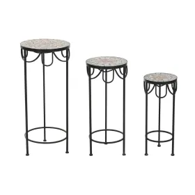 3 galdu komplekts Home ESPRIT Melns 30 x 30 x 69 cm (3 Daudzums)