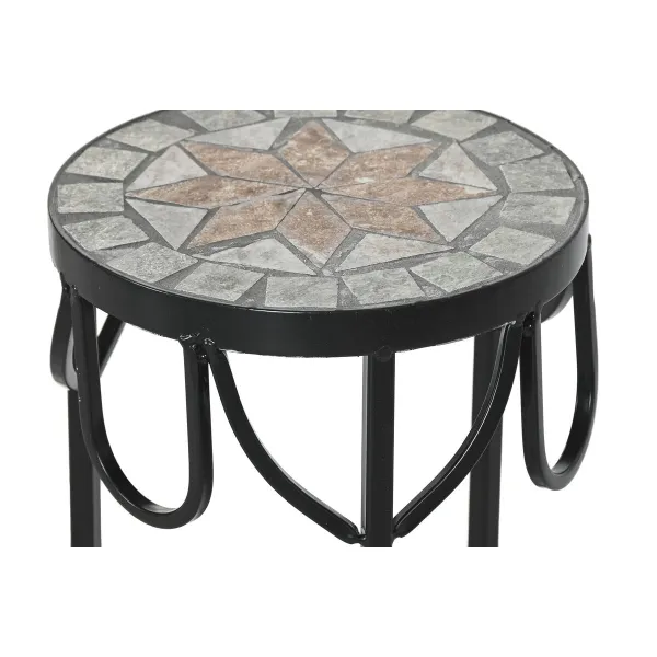 3 galdu komplekts Home ESPRIT Melns 30 x 30 x 69 cm (3 Daudzums)