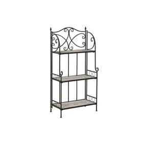 Plaukti Home ESPRIT Melns Daudzkrāsains Keramika Dzelzs konstrukcija 3 Planken 54 x 29 x 121 cm 58 x 31,5 x 117 cm