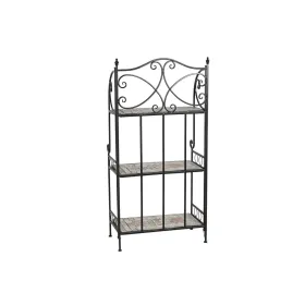 Shelves Home ESPRIT Black Multicolour Ceramic Ironwork 3 Shelves 54 x 29 x 121 cm 58 x 31,5 x 117 cm