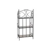 Plaukti Home ESPRIT Melns Daudzkrāsains Keramika Dzelzs konstrukcija 3 Planken 54 x 29 x 121 cm 58 x 31,5 x 117 cm