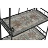Shelves Home ESPRIT Black Multicolour Ceramic Ironwork 3 Shelves 54 x 29 x 121 cm 58 x 31,5 x 117 cm