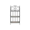Shelves Home ESPRIT Black Multicolour Ceramic Ironwork 3 Shelves 54 x 29 x 121 cm 58 x 31,5 x 117 cm
