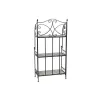 Plaukti Home ESPRIT Melns Daudzkrāsains Keramika Dzelzs konstrukcija 3 Planken 54 x 29 x 121 cm 58 x 31,5 x 117 cm