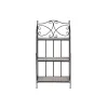 Plaukti Home ESPRIT Melns Daudzkrāsains Keramika Dzelzs konstrukcija 3 Planken 54 x 29 x 121 cm 58 x 31,5 x 117 cm