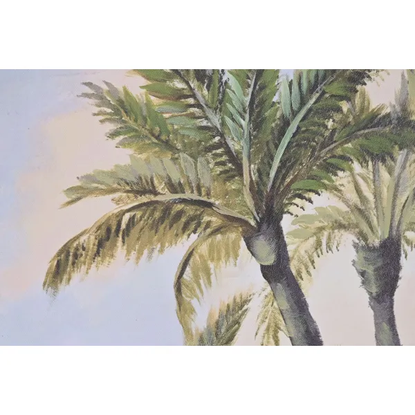 Canvas Home ESPRIT Zils Zaļš Pludmale Vidusjūra 80 x 3 x 80 cm (2 gb.)