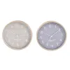 Sieninis laikrodis Home ESPRIT Rusvai gelsva Pilka PVC 30 x 4 x 30 cm (2 vnt.)