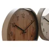 Настенное часы Home ESPRIT Коричневый Натуральный PVC Деревянный 30 x 4 x 30 cm (2 штук)